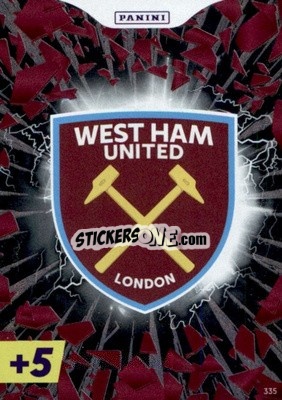 Sticker West Ham United Crest - English Premier League 2022-2023. Adrenalyn XL Plus
 n. 335 - Panini