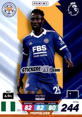 Sticker Wilfred Ndidi - English Premier League 2022-2023. Adrenalyn XL Plus
 - Panini