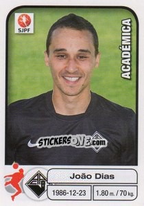 Sticker Joao Dias - Futebol 2012-2013 - Panini