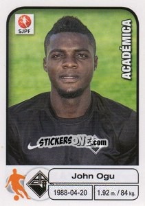 Sticker John Ogu - Futebol 2012-2013 - Panini