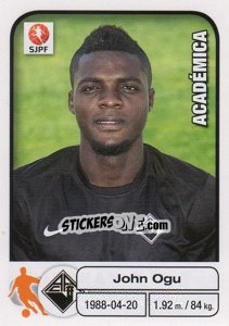 Figurina John Ogu - Futebol 2012-2013 n. 11 - Panini