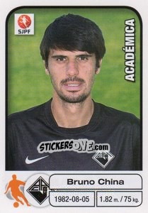 Sticker Bruno China - Futebol 2012-2013 n. 12 - Panini