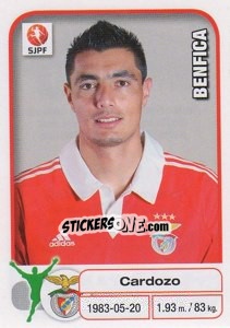 Sticker Oscar Cardozo - Futebol 2012-2013 n. 57 - Panini