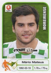 Sticker Mario Mateus - Futebol 2012-2013 n. 152 - Panini