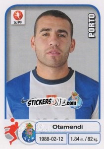 Sticker Nicolas Otamendi - Futebol 2012-2013 - Panini