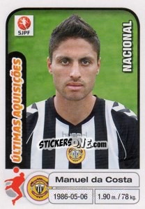 Sticker Manuel da Costa (Nacional) - Futebol 2012-2013 - Panini