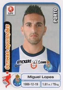 Sticker Miguel Lopes (Porto) - Futebol 2012-2013 - Panini