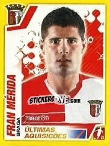 Sticker Fran Merida (Braga) - Futebol 2011-2012 - Panini