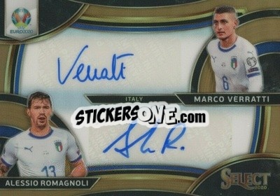 Sticker Alessio Romagnoli / Marco Verratti - Select UEFA Euro Preview 2020
 n. T-ITA-g - Panini