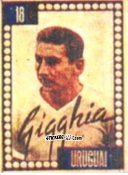 Sticker Alcides Ghiggia - Craques do Campeonato Mundial de Futebol 1950
 n. 18 - A. AMERICANA
