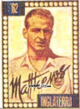 Figurina Stanley Matthews - Craques do Campeonato Mundial de Futebol 1950
 n. 62 - A. AMERICANA
