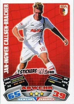 Sticker Jan-Ingwer Callsen-Bracker - German Football Bundesliga 2012-2013. Match Attax - Topps