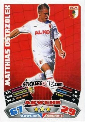 Sticker Matthias Ostrzolek - German Football Bundesliga 2012-2013. Match Attax - Topps