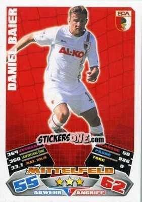 Sticker Daniel Baier - German Football Bundesliga 2012-2013. Match Attax - Topps