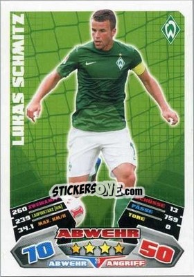 Sticker Lukas Schmitz - German Football Bundesliga 2012-2013. Match Attax - Topps