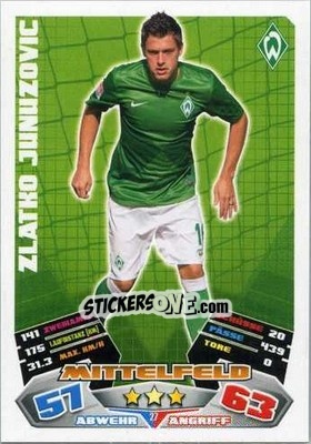 Cromo Zlatko Junuzovic - German Football Bundesliga 2012-2013. Match Attax - Topps