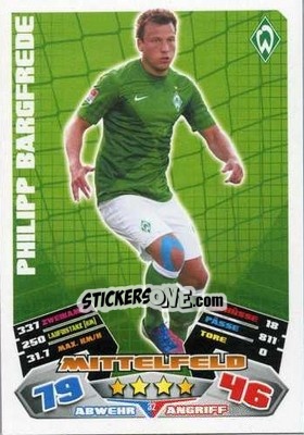 Sticker Philipp Bargfrede - German Football Bundesliga 2012-2013. Match Attax - Topps