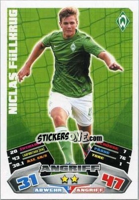 Sticker Niclas Füllkrug - German Football Bundesliga 2012-2013. Match Attax - Topps