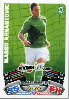Sticker Marko Arnautovic - German Football Bundesliga 2012-2013. Match Attax n. 36 - Topps