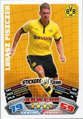 Figurina Lukasz Piszczek - German Football Bundesliga 2012-2013. Match Attax - Topps