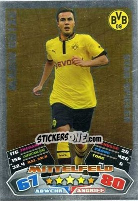 Sticker Mario Götze - German Football Bundesliga 2012-2013. Match Attax n. 49 - Topps