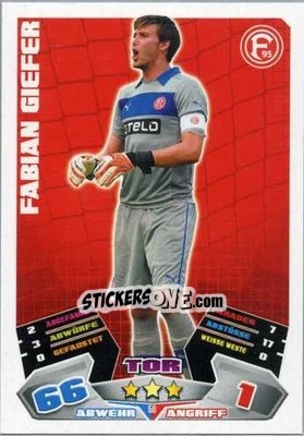 Sticker Fabian Giefer - German Football Bundesliga 2012-2013. Match Attax - Topps