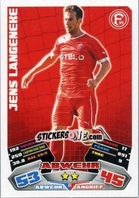 Sticker Jens Langeneke - German Football Bundesliga 2012-2013. Match Attax - Topps