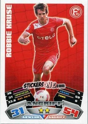 Sticker Robbie Kruse - German Football Bundesliga 2012-2013. Match Attax n. 68 - Topps