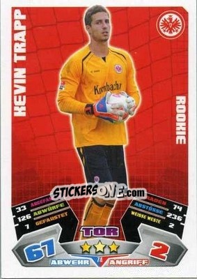Sticker Kevin Trapp - German Football Bundesliga 2012-2013. Match Attax n. 74 - Topps