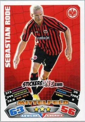 Sticker Sebastian Rode - German Football Bundesliga 2012-2013. Match Attax n. 81 - Topps