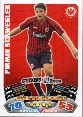 Sticker Pirmin Schwegler - German Football Bundesliga 2012-2013. Match Attax - Topps