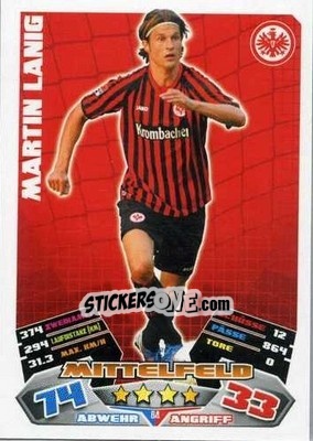 Sticker Martin Lanig - German Football Bundesliga 2012-2013. Match Attax - Topps