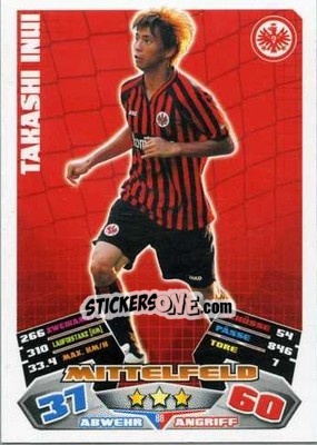 Sticker Takashi Inui - German Football Bundesliga 2012-2013. Match Attax - Topps