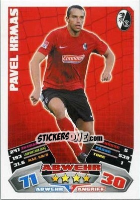 Sticker Pavel Krmas - German Football Bundesliga 2012-2013. Match Attax - Topps