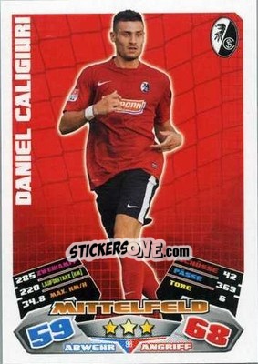 Sticker Daniel Caligiuri - German Football Bundesliga 2012-2013. Match Attax n. 98 - Topps