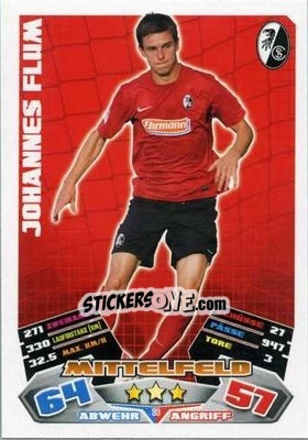 Sticker Johannes Flum - German Football Bundesliga 2012-2013. Match Attax - Topps