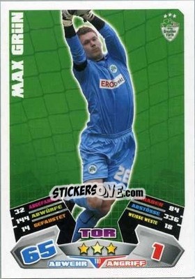 Sticker Max Grün - German Football Bundesliga 2012-2013. Match Attax - Topps