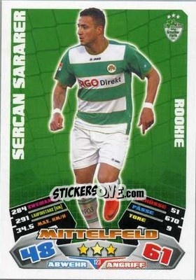 Sticker Sercan Sararer - German Football Bundesliga 2012-2013. Match Attax - Topps