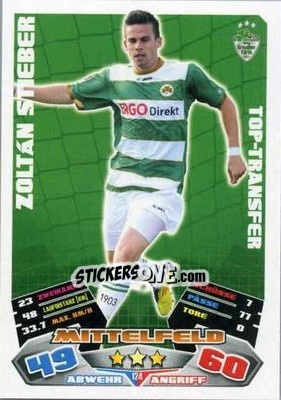 Cromo Zoltán Stieber - German Football Bundesliga 2012-2013. Match Attax - Topps