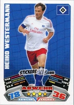 Sticker Heiko Westermann - German Football Bundesliga 2012-2013. Match Attax - Topps