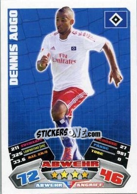 Sticker Dennis Aogo - German Football Bundesliga 2012-2013. Match Attax - Topps