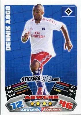 Figurina Dennis Aogo - German Football Bundesliga 2012-2013. Match Attax - Topps