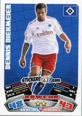 Sticker Dennis Diekmeier - German Football Bundesliga 2012-2013. Match Attax - Topps