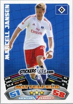 Sticker Marcell Jansen - German Football Bundesliga 2012-2013. Match Attax - Topps