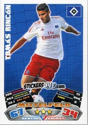 Sticker Tomás Rincón - German Football Bundesliga 2012-2013. Match Attax - Topps