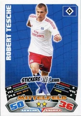 Sticker Robert Tesche - German Football Bundesliga 2012-2013. Match Attax - Topps