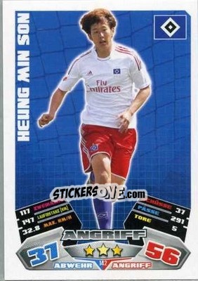 Sticker Heung Min Son - German Football Bundesliga 2012-2013. Match Attax n. 142 - Topps