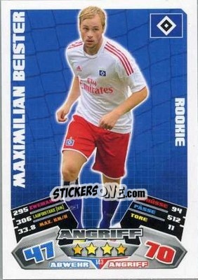 Cromo Maximilian Beister - German Football Bundesliga 2012-2013. Match Attax - Topps