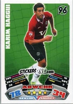 Sticker Karim Haggui - German Football Bundesliga 2012-2013. Match Attax - Topps