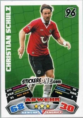 Sticker Christian Schulz - German Football Bundesliga 2012-2013. Match Attax - Topps
